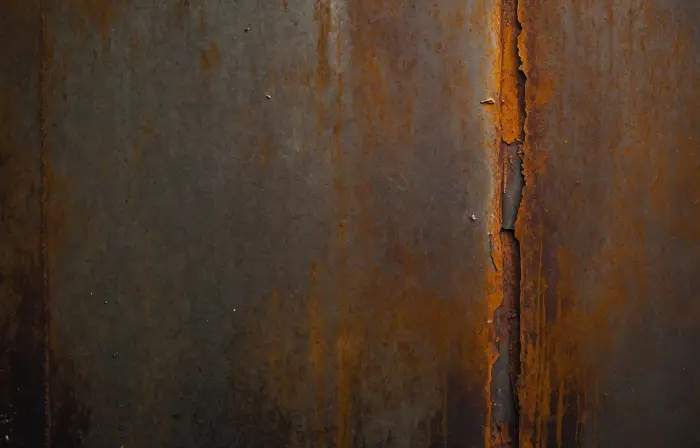 Rust Cracks on Weathered Metal Panel Texture image